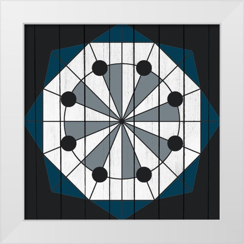 Country Star 1 White Modern Wood Framed Art Print by Kimberly, Allen