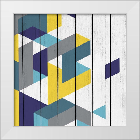 Geo 2 White Modern Wood Framed Art Print by Kimberly, Allen
