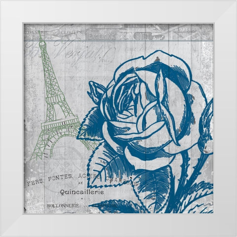 Travel Blooms 1 White Modern Wood Framed Art Print by Kimberly, Allen