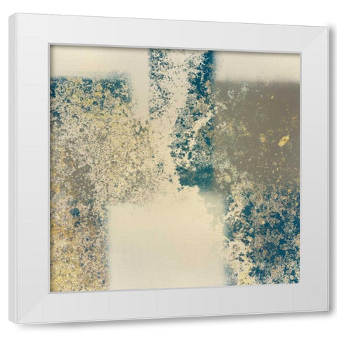 Blocking Gold 2 White Modern Wood Framed Art Print by Allen, Kimberly