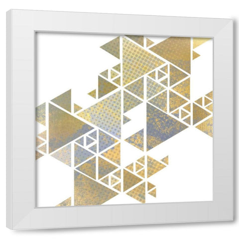Triangle Gold 1 White Modern Wood Framed Art Print by Allen, Kimberly
