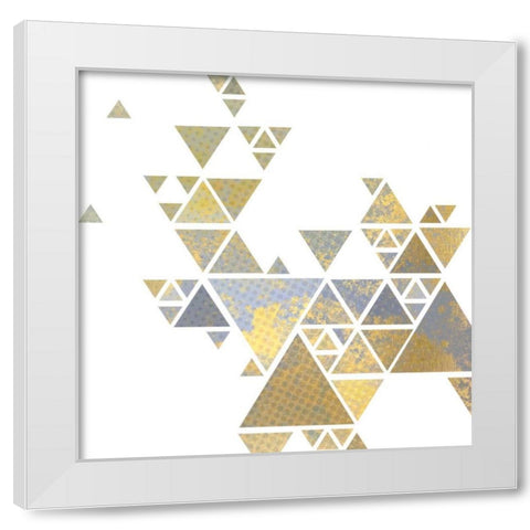 Triangle Gold 2 White Modern Wood Framed Art Print by Allen, Kimberly
