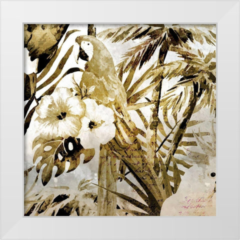 Birds of Paradise 2 White Modern Wood Framed Art Print by Kimberly, Allen