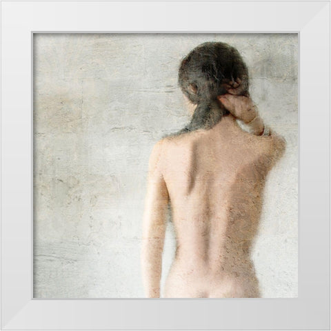 Lovely White Modern Wood Framed Art Print by Kimberly, Allen