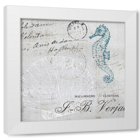 Vintage Shells 2 White Modern Wood Framed Art Print by Kimberly, Allen