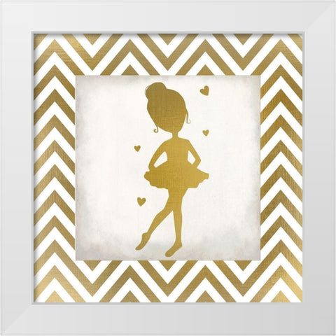 Little Dancer 2 White Modern Wood Framed Art Print by Kimberly, Allen