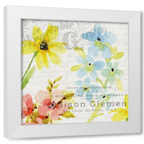 French Floral 2 White Modern Wood Framed Art Print by Allen, Kimberly