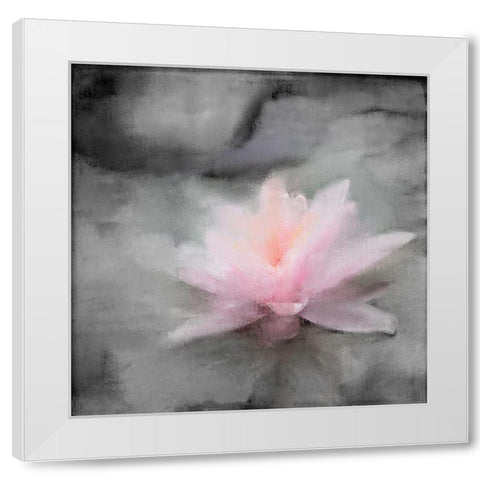 On the Lilly Pad White Modern Wood Framed Art Print by Kimberly, Allen