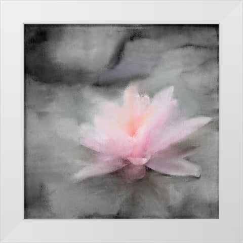 On the Lilly Pad White Modern Wood Framed Art Print by Kimberly, Allen