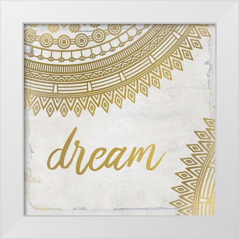 Henna Gold 1 White Modern Wood Framed Art Print by Kimberly, Allen