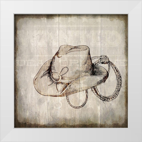 Wild West 2 White Modern Wood Framed Art Print by Kimberly, Allen