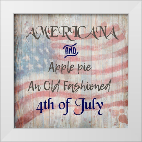 An Old Fashioned 4th White Modern Wood Framed Art Print by Kimberly, Allen