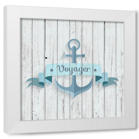 Voyager 1 White Modern Wood Framed Art Print by Kimberly, Allen