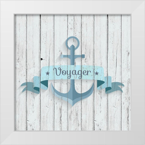Voyager 1 White Modern Wood Framed Art Print by Kimberly, Allen