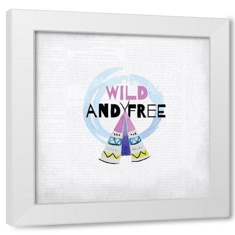 Newspaper Boho 2 White Modern Wood Framed Art Print by Kimberly, Allen