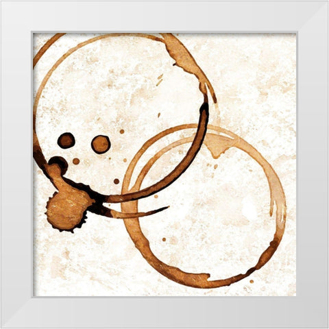 Copper Circles 1 White Modern Wood Framed Art Print by Allen, Kimberly
