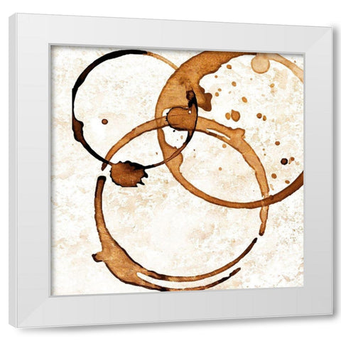 Copper Circles 2 White Modern Wood Framed Art Print by Allen, Kimberly