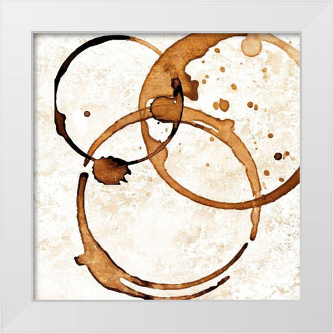 Copper Circles 2 White Modern Wood Framed Art Print by Allen, Kimberly