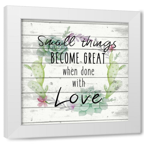 Small Things 1 White Modern Wood Framed Art Print by Kimberly, Allen