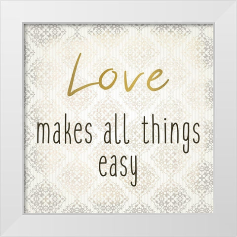 Faith Hope Love 3 White Modern Wood Framed Art Print by Kimberly, Allen