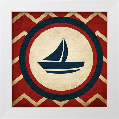 Nautical Day 2 White Modern Wood Framed Art Print by Kimberly, Allen