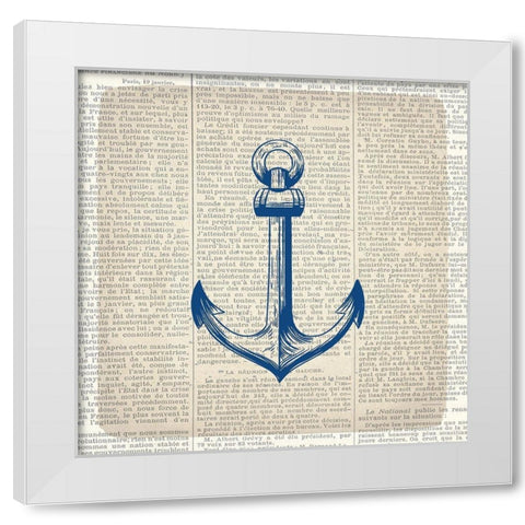 Newspaper Coast 2 White Modern Wood Framed Art Print by Kimberly, Allen