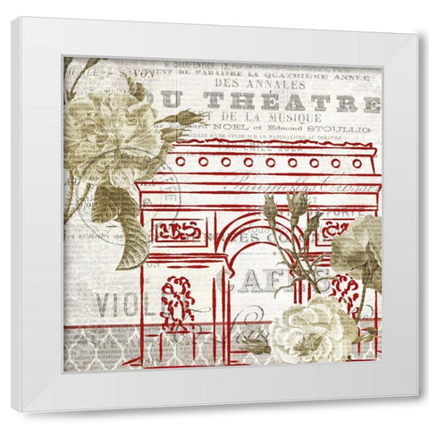 Paris Script Series 7 White Modern Wood Framed Art Print by Kimberly, Allen