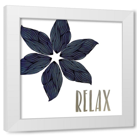 Relaxing 1 White Modern Wood Framed Art Print by Kimberly, Allen
