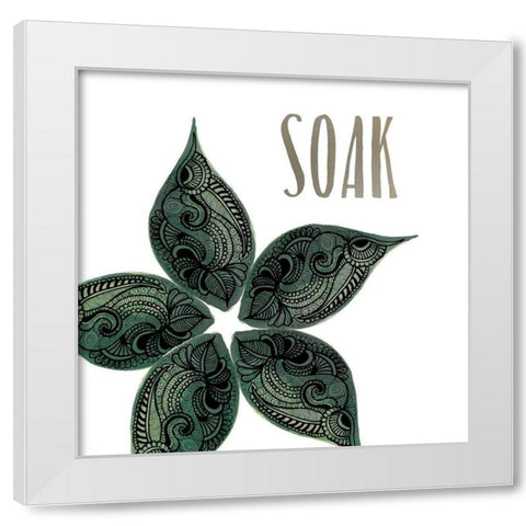 Relaxing 3 White Modern Wood Framed Art Print by Kimberly, Allen