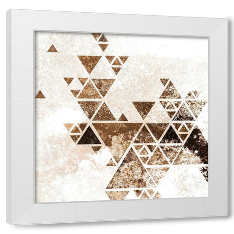 Triangles in Copper 2 White Modern Wood Framed Art Print by Allen, Kimberly