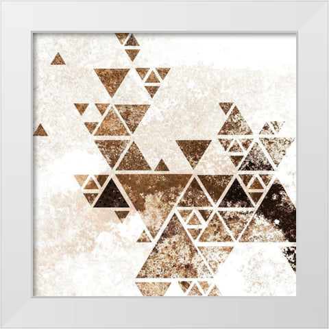 Triangles in Copper 2 White Modern Wood Framed Art Print by Allen, Kimberly