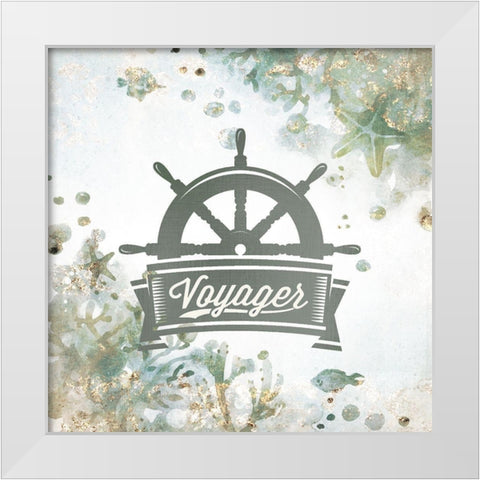 Voyager 1 White Modern Wood Framed Art Print by Kimberly, Allen
