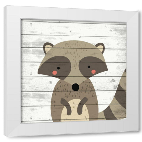 Woodland Creatures 3 White Modern Wood Framed Art Print by Allen, Kimberly