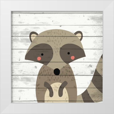 Woodland Creatures 3 White Modern Wood Framed Art Print by Allen, Kimberly