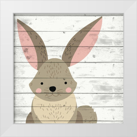 Woodland Creatures 4 White Modern Wood Framed Art Print by Allen, Kimberly
