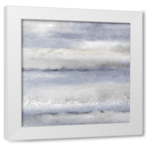 Soft Layers Of Blue 1 White Modern Wood Framed Art Print by Allen, Kimberly