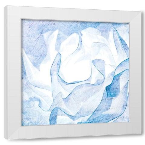 Blue Rose White Modern Wood Framed Art Print by Kimberly, Allen