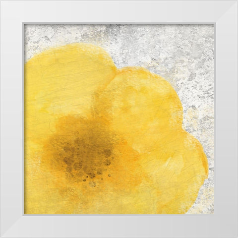 Blooming Yellow 1 White Modern Wood Framed Art Print by Kimberly, Allen