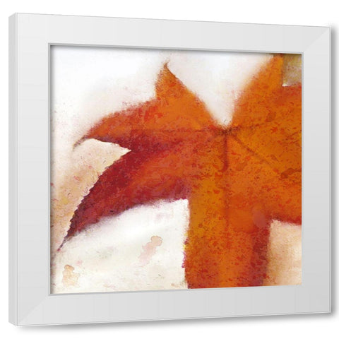Splatter Leaves 2 White Modern Wood Framed Art Print by Kimberly, Allen