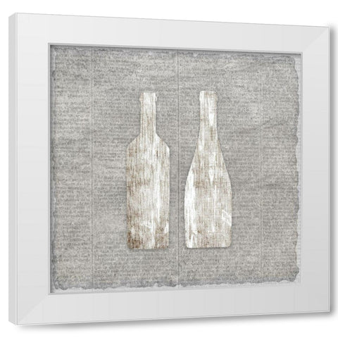 Neutral Wine 1 White Modern Wood Framed Art Print by Kimberly, Allen