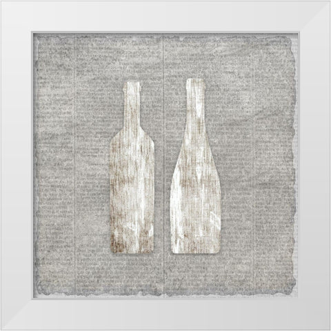 Neutral Wine 1 White Modern Wood Framed Art Print by Kimberly, Allen