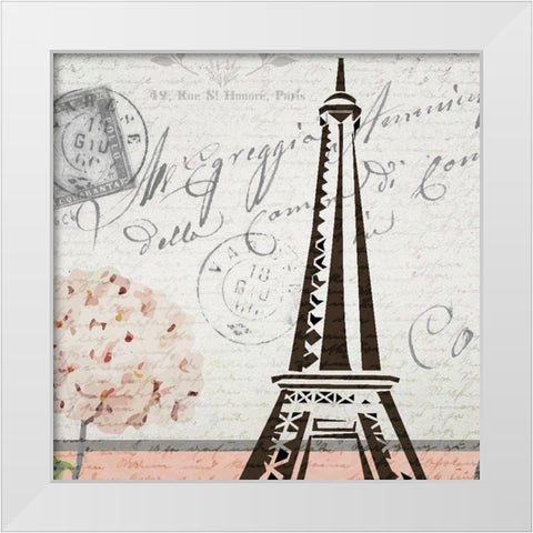 Hydrangea Paris Grey 2 White Modern Wood Framed Art Print by Kimberly, Allen