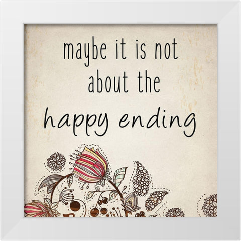 Happy Ending 1 White Modern Wood Framed Art Print by Kimberly, Allen