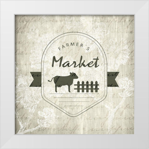 Market 1 White Modern Wood Framed Art Print by Kimberly, Allen