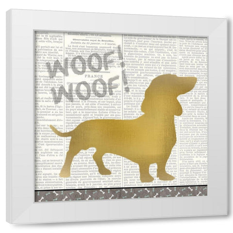 Ruff Ruff 2 White Modern Wood Framed Art Print by Kimberly, Allen