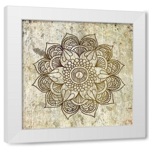 Splatter Mandala 2 White Modern Wood Framed Art Print by Kimberly, Allen