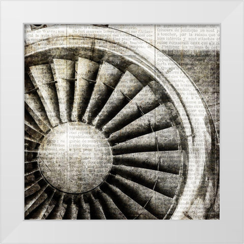 Urban Propeller 1 White Modern Wood Framed Art Print by Kimberly, Allen