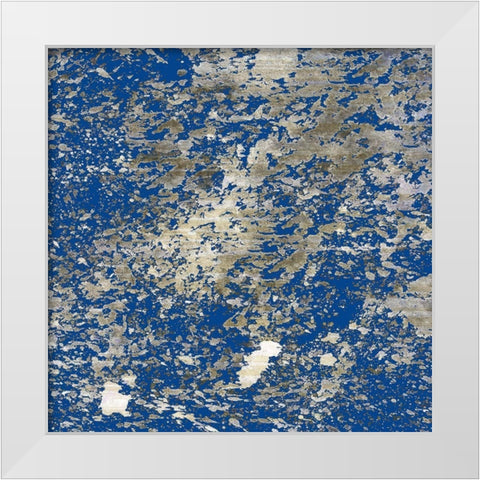 Splashes of Gold White Modern Wood Framed Art Print by Kimberly, Allen