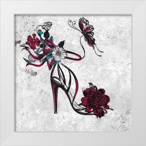 High Fashion 3 White Modern Wood Framed Art Print by Kimberly, Allen