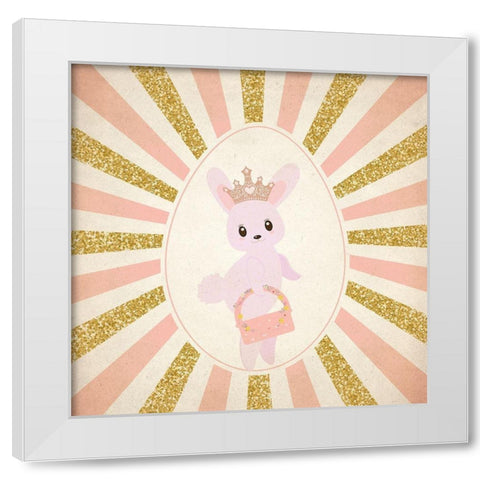 Bunny Princess 2 White Modern Wood Framed Art Print by Kimberly, Allen
